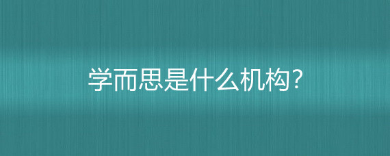 學(xué)而思 從教育輔導(dǎo)到互聯(lián)網(wǎng)文化活動(dòng)的多元化發(fā)展